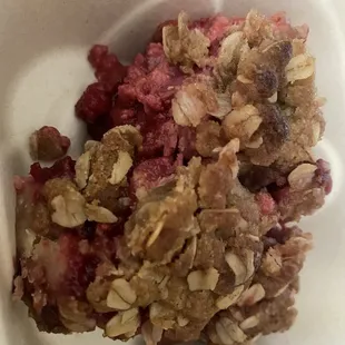 Raspberry Rhubarb Crumble Pie