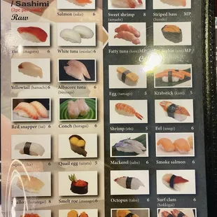 sushi and sashimi