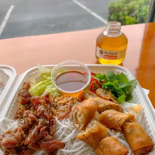 Vermicelli with BBQ Pork &amp; Spring Rolls in Pacifica!