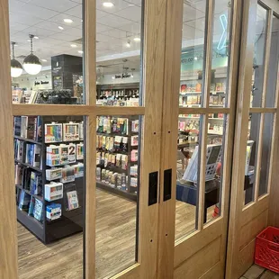 Doors to bookstore