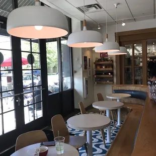 a view of the inside of a restaurant