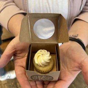 White lavender cupcake