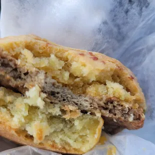 Jalapeño cheddar biscuit with sausage :/