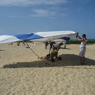 Performing a "hang check"