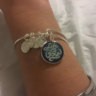 Alex and Ani bracelet. The charm says JOY OPTIMISM CHOICE on the back $28.