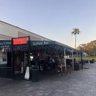 Outside seating smoking is allowed