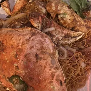 Thai style crab with noodle