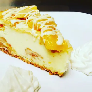 Peach Cobbler Cheesecake Slice