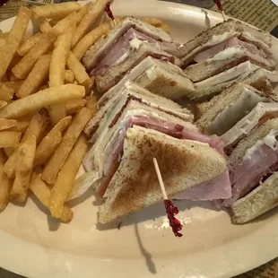 Club sandwich - no tomato and Swiss cheese instead of American 10.28.23