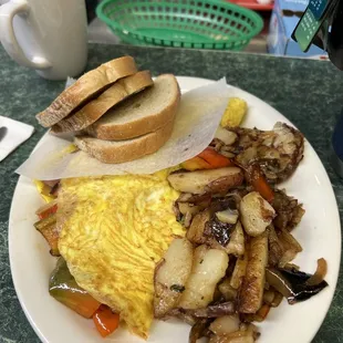 Cowboy Omelette, home fries, rye toast &amp; coffee