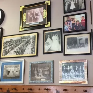 Cool, old photos on the wall.