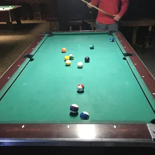 a man playing a game of pool