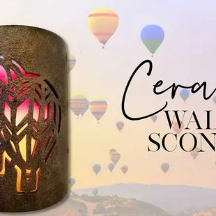 Hot Air Balloon Ceramic Wall Sconce