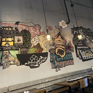 Nice hand painted mural.