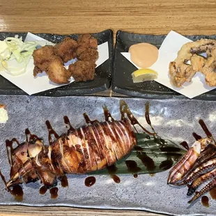 Chicken Karage BBQ Squid