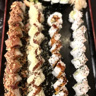 various types of sushi