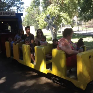Ride 5/5 the train goes outside of kiddieland, around the park twice.