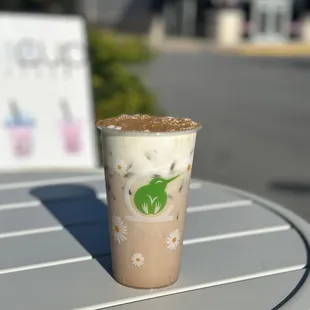 Iced Chai with Pumpkin Spice Foam