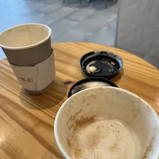 Chai Lattes that were so good we couldn't wait to start!