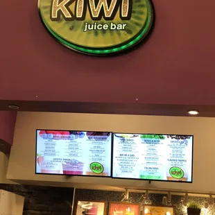 Recently added digital menus.