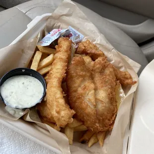 Fish and chips plate.