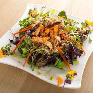 Salmon skin salad