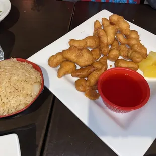 a plate of fried food