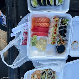 sushi and sashimi, sashimi, food, sushi