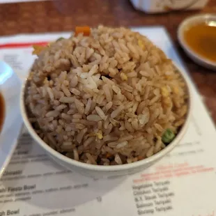 Fried rice, lunch portion