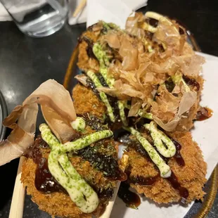 Katsu takoyaki ... wow.  Wonderful crunchy shell.