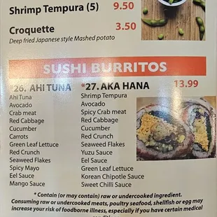 Menu part 1 as of 6/21/24