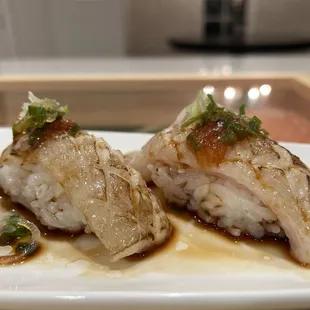 Seared Halibut Finn Sushi