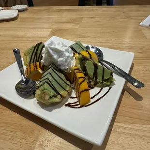 Friend green tea ice cream