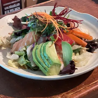 Rainbow Sashimi Salad