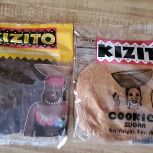 two bags of kizito cookies