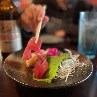 Sashimi sampler (all tuna)