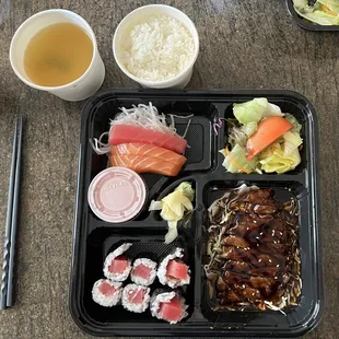 beef teriyaki bento (2 sides) - $20