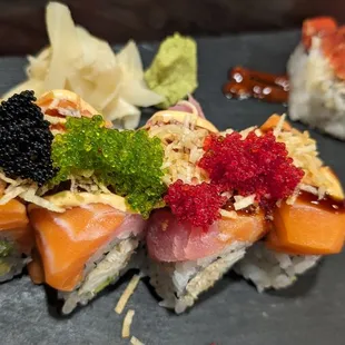 sashimi, sushi, sushi and sashimi, food