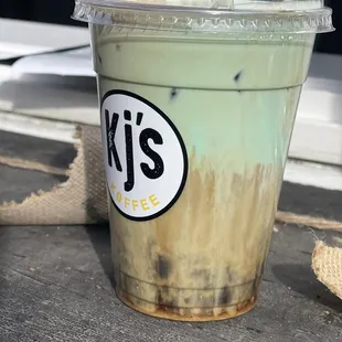 Clover cold brew (pistachio cold foam)