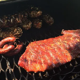 Pork Ribs, Homemade Sausage rings