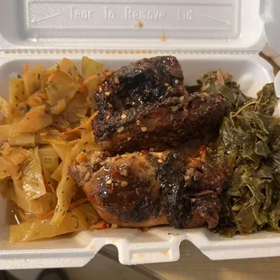 Medium jerk chicken with two sides.