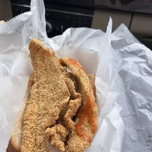 Fried catfish sandwich