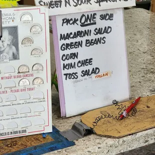 Special of the day sign