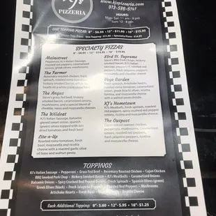 the menu