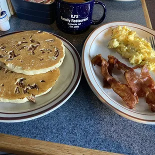Pecan pancake breakfast platter