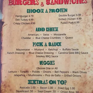 menu, pizza