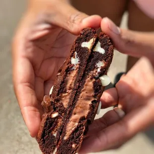 Triple Chocolate cheesecake STUFFED cookie