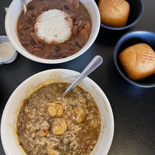 Red beans and shrimp stew.