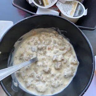 Delicious sausage gravy
