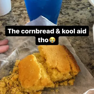 Kool aid &amp; corn bread that tastes like a decadent cake